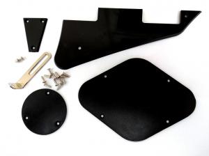 LES PAUL GUITAR BLACK PLASTIC PARTS KIT CHROME METAL PARTS